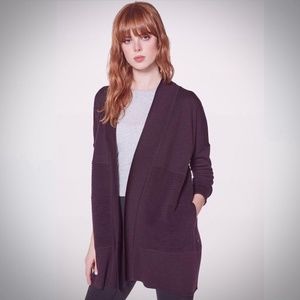 ✅✴️ LULULEMON LOTUS II WRAP CARDIGAN SWEATER, BLACK CHERRY